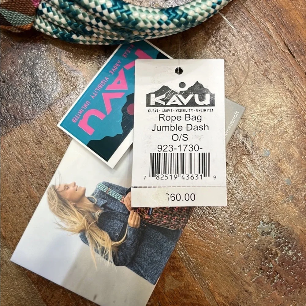 NWT Kavu Rope Bag-Jumble Dash